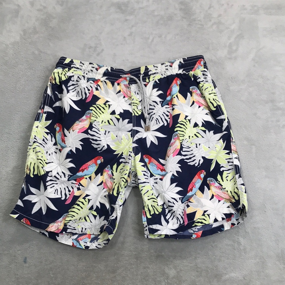 Vilebrequin Vintage Exotic bird men's swim trunks Size XXL
